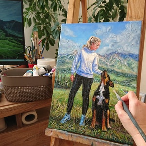 Custom Pet Portrait, Original Oil Painting on Canvas
