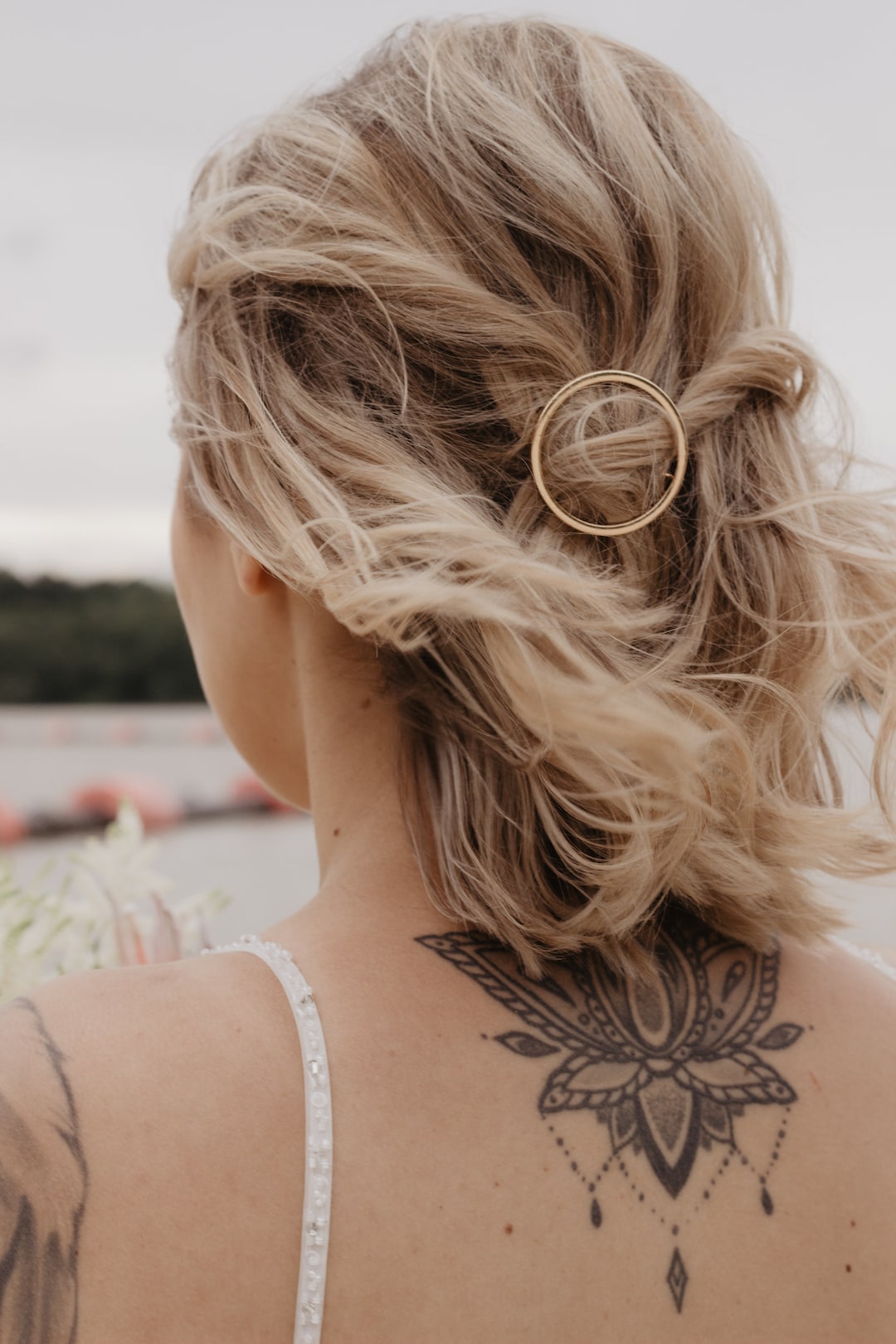 Goldene Kreis-Haarspange, Hohl & Minimalistisch – Offener Dutt-Halter Aus Metall, Für Frauen & Mädchen