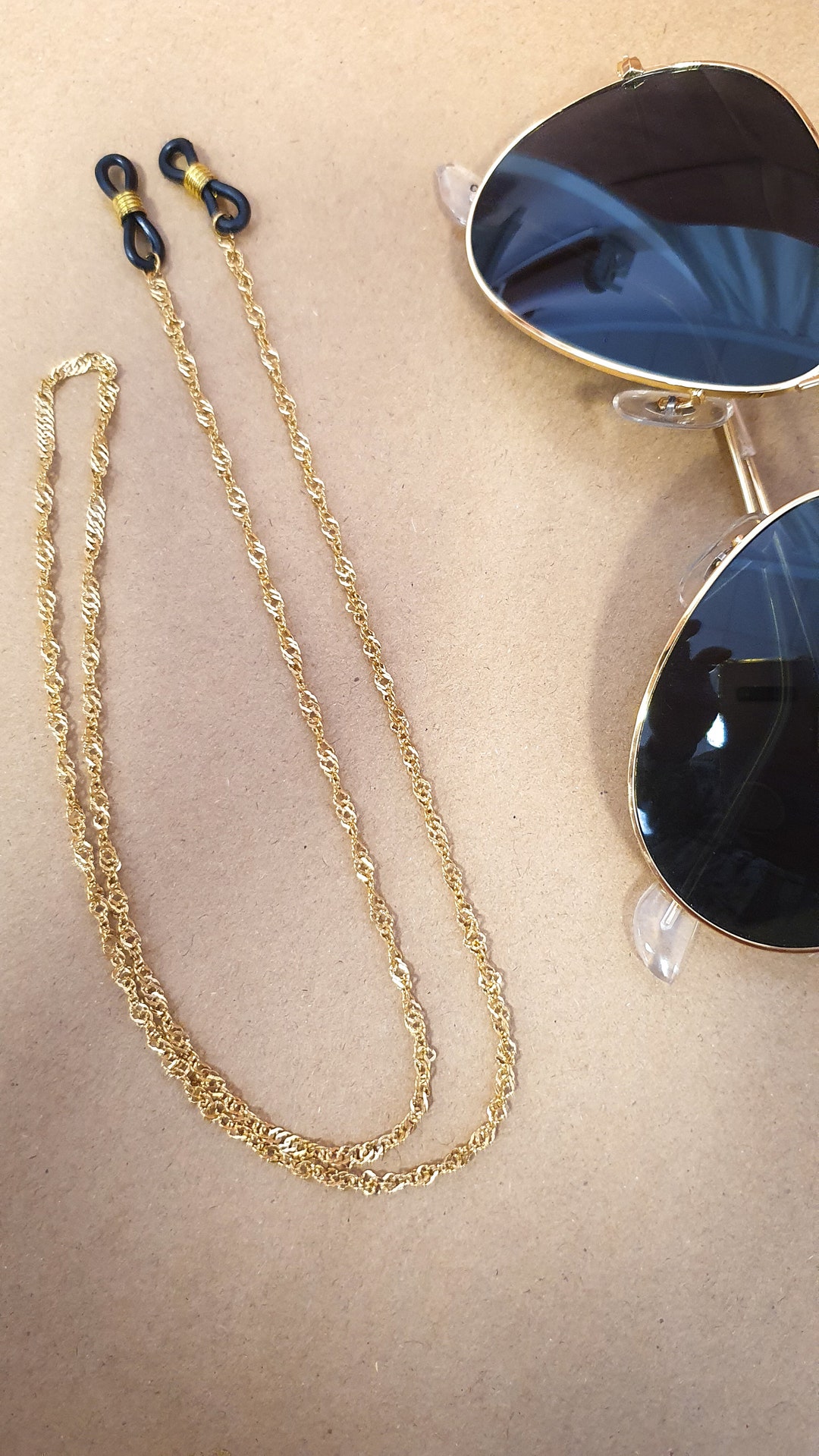 Eyeglass Chain Gold Sunglasses Chain Gold Simple Etsy