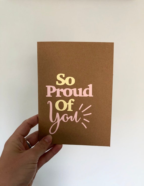 So Proud Of You Card In The UK So Proud Appreciation Card Etsy
