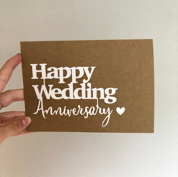 Happy Wedding Anniversary Card Cards Uk Anniversary Cards Etsy