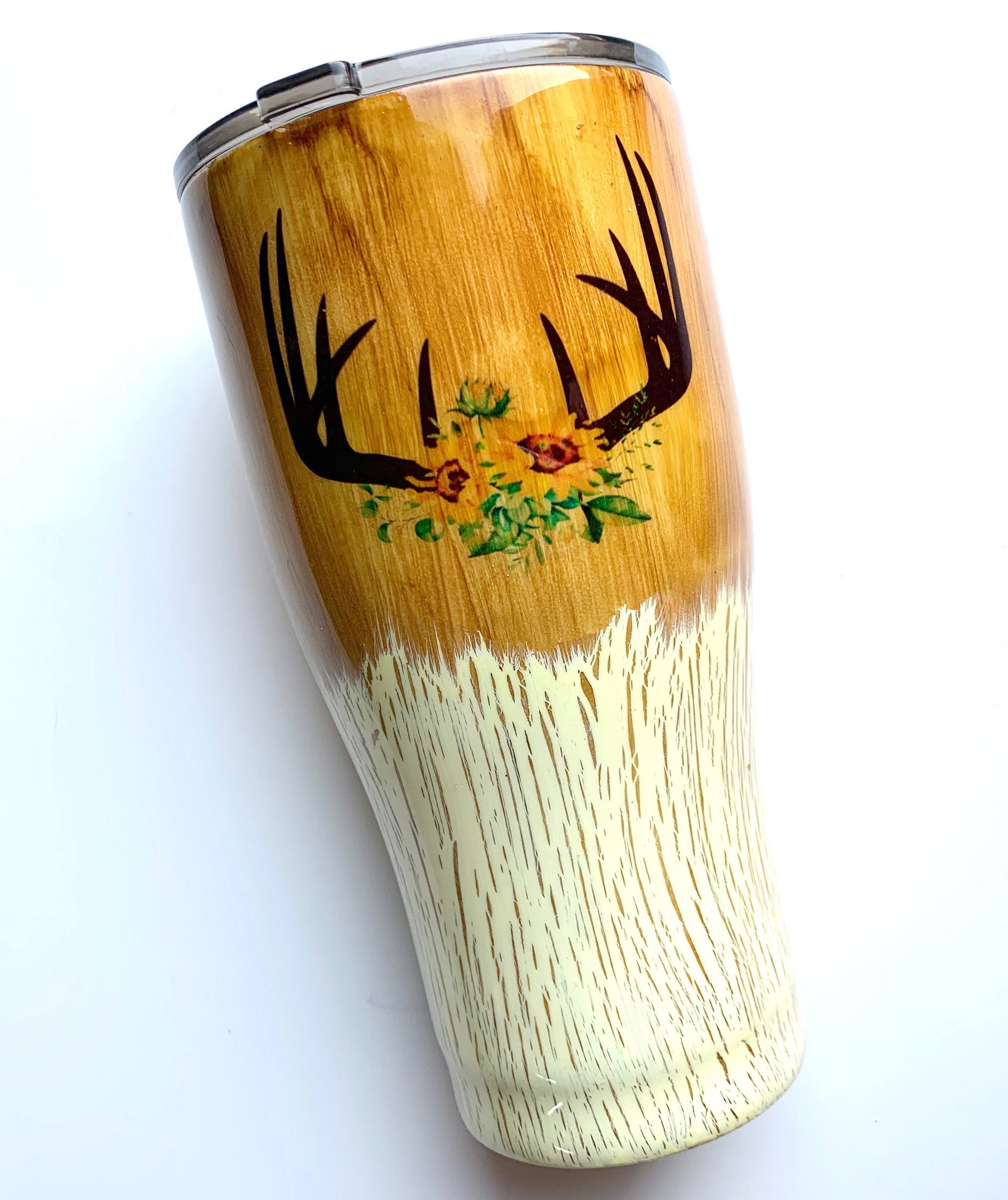 Wood grain tumbler/epoxy tumbler/ crackle wood grain tumbler Etsy