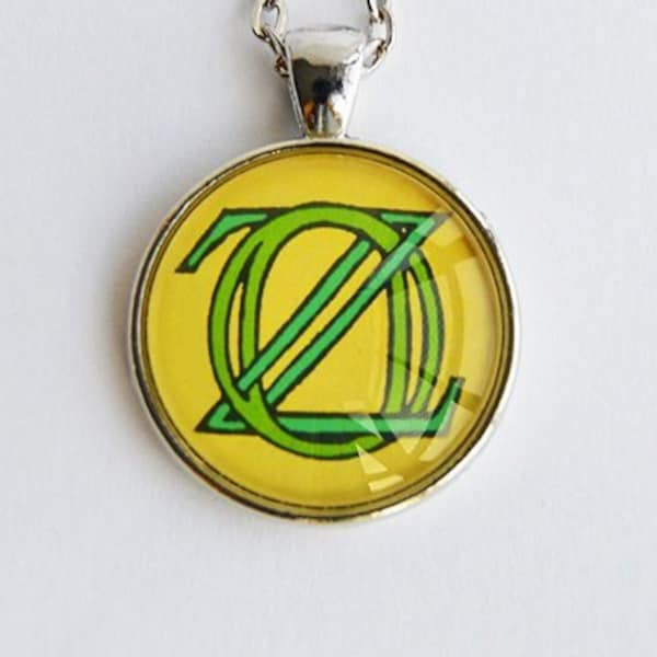 Ozma Symbol - Emerald City Photo Glass Pendant Necklace - The Wizard of Oz / Return to Oz inspired