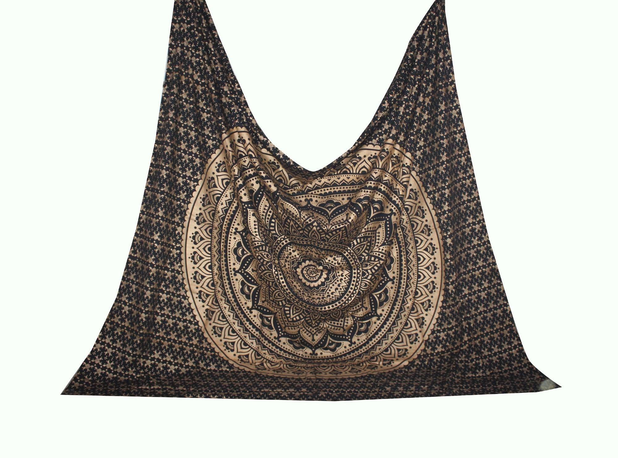 Blue Green Lotus Mandala Mandala Tapestry King Size Hippie 