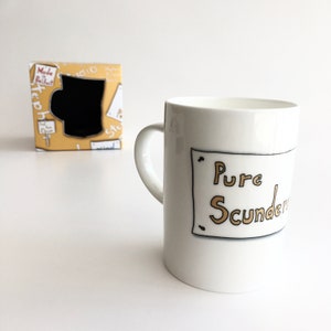 PURE SCUNDERED - Belfast Slang Words | Shankill Buy and Sell | Up the Falls | Mug Bone China Cup | Gift | Belfast Gift | Funny | Humorous