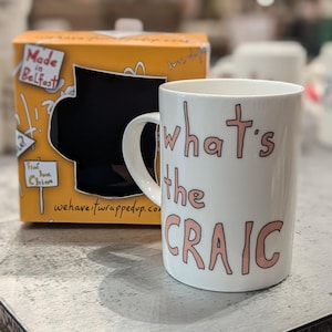 WHAT'S THE CRAIC: Belfast-jargon | Shankill Kopen en verkopen | De watervallen op | Mok porseleinen porselein | Cadeau | Belfast-cadeau | Grappig | Humoristisch