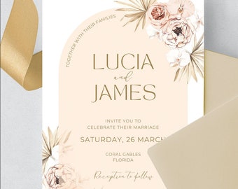 Wedding Invitations, Modern, Elegant Wedding Personalized designs