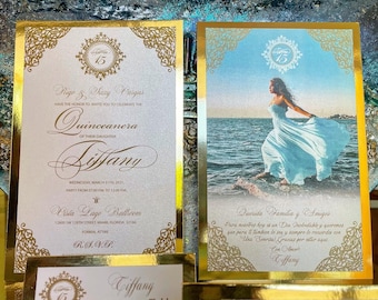 Quinceanera's Invitations Custom Elegant Designs . Custom Invitations Sweet 15 Celebration Personalized Designs