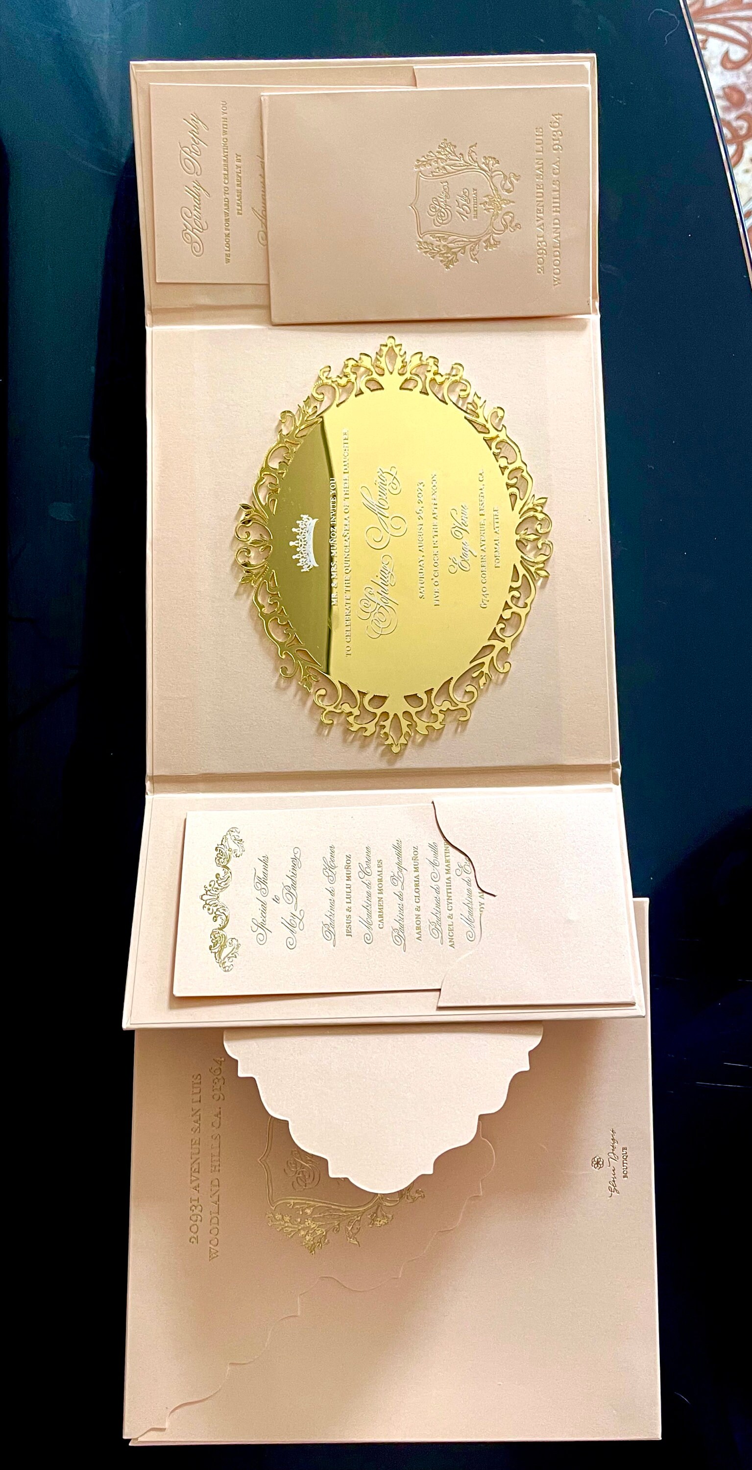 Quinceañera Elegant Invitations 15th Birthday Celebration Invites Sweet