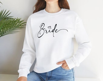 Bride Sweatshirt - Unisex Heavy Blend Crewneck - Comfortable Wedding Day Attire - Best Gift for Bride - Sweater for the Bride to be