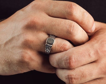 Unique Men&#39;s Ring | Silver 925 Men Ring | Organic Ring &quot;Silver Root&quot;