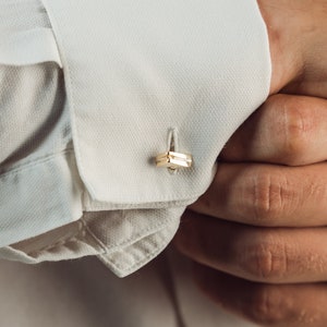Handcrafted Cuff Link Men | Silver Cufflinks &quot;Symmetry&quot;