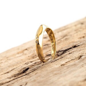 Unique Teardrops Ring | Gold Teardrop Ring | Round Brilliant Ring  &quot;Teardrops&quot;