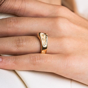 Unique Organic Ring | Textured Ring | Melted Ring  &quot;Aria&quot;