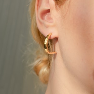 Custom curve earrings sterling silver image 1