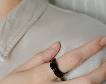 Custom black onyx ring