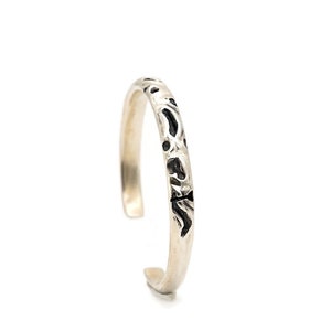Custom Mens Bracelet | Mens Silver Bangle | Organic Bracelet "Mossy"