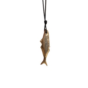 Handmade Fish Necklace | Nautical Pendant | Ocean Jewelry &quot;Atlantic Horse Mackerel&quot;