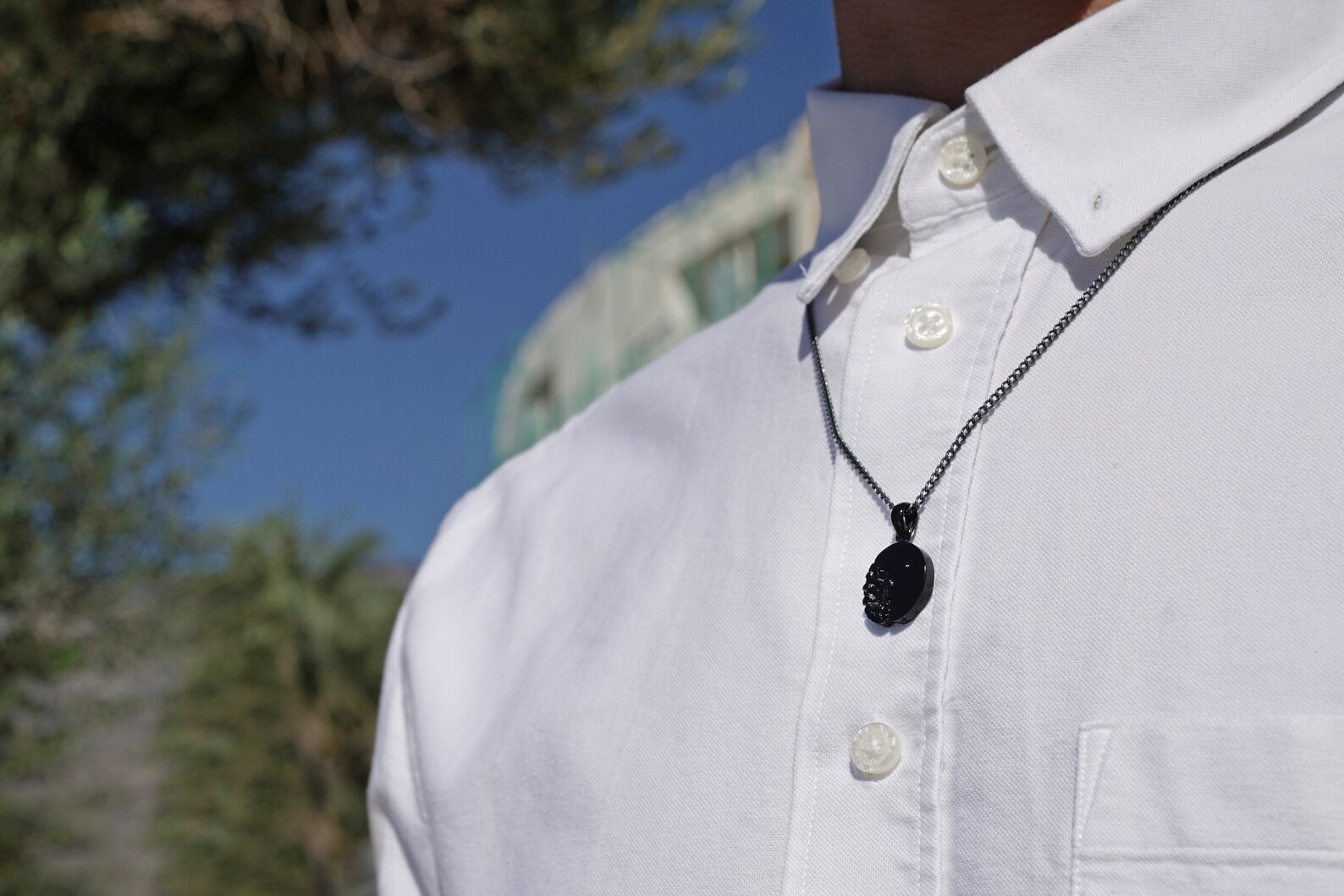 Unique Men's Moon Necklace Etsy