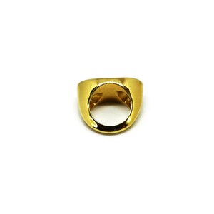 Gift ideas for women – two stone gold plated ring with amethyst and topaz, combining bold design and refined gemstone beauty.