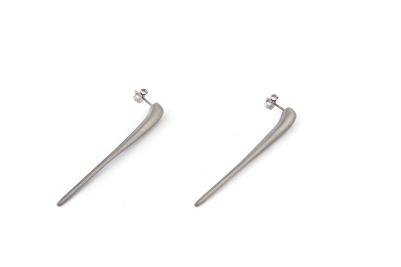 Custom long bar earrings image 10