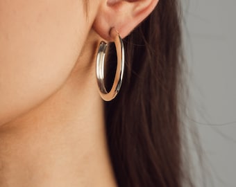 Custom medium hoop earrings