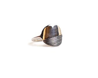 Handmade Silver Man Ring | Smooth Edge Ring