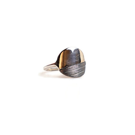 Handmade Silver Man Ring | Smooth Edge Ring