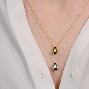 Dainty egg necklace