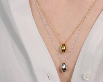 Dainty egg necklace