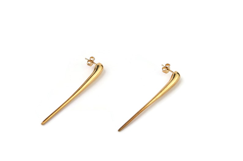 Custom long bar earrings image 3