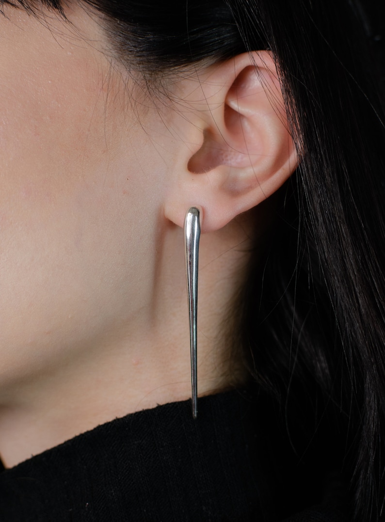 Custom long bar earrings image 7