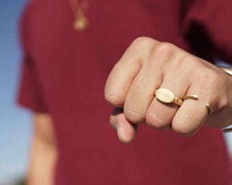 925 Silver Vintage Man Ring | Vintage Male Ring | Mens Retro Rings &quot;Perennial&quot;