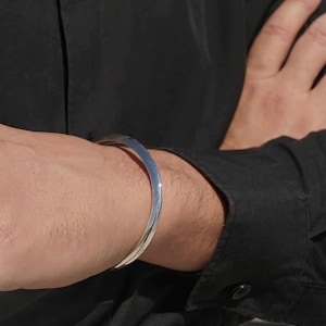 Custom Man Bracelet | Bracelet Man Silver | Matte bracelet Brass | Mens Metal Bracelet &quot;Conical&quot;