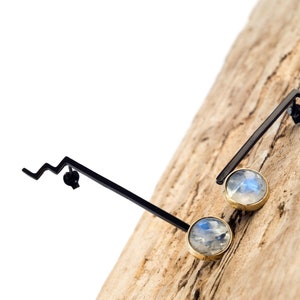 Handmade moonstone earrings StarDust image 7