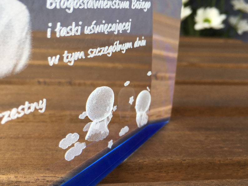 Exceptional Gift Personalised colored crystal Laser Engrave Photo Crystal Gift for the First Communion Crystal gift