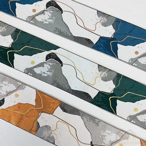 Modern Chenille Trim Tape ,3.5&quot; 9cm Wide Fabric Trim, Abstract Pattern Border Trim for Curtains Pillows, Upholstery Trims Sold By the Yard