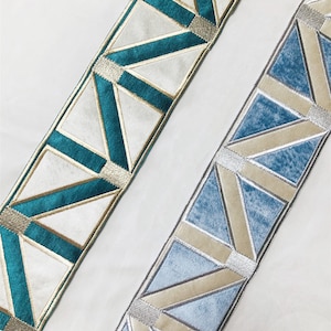 Velvet Trim 4&quot;Drapery Tape Curain Trim Tape Border Trim For Curtains Embroidery Trim By the Yard