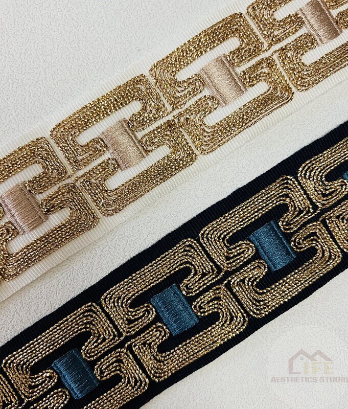 Gold Rib Trim 1.9“ Decorative Ribbon Trim by the Yard ,metallic Gold Trim,gold Gimp ...