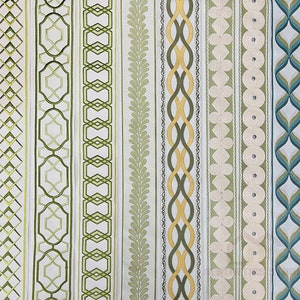 Green Geometric Curtain Trim,Upholstery Ribbon Trim,Drapery Trim Tape ,Curtain Trim Sold By The Yard