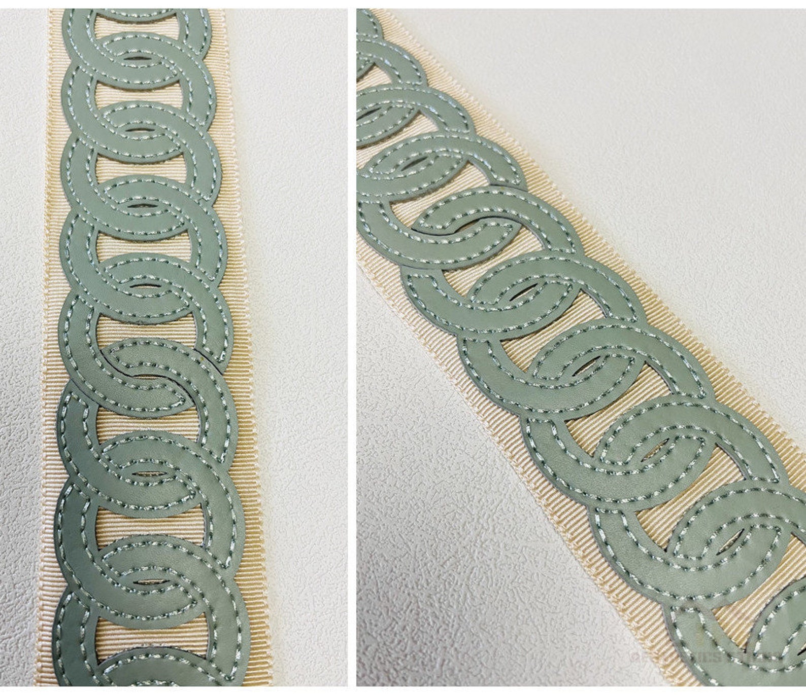 Leather 2.3" 6cm Trim for Curtains, Drapery Trim by the Yard ...
