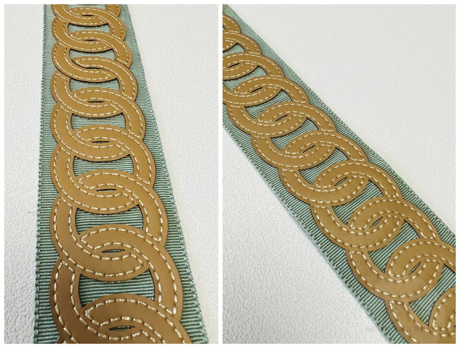 Leather 2.3" 6cm Trim for Curtains, Drapery Trim by the Yard ...