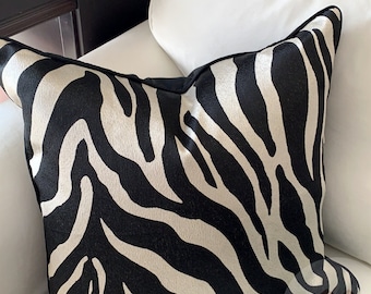 Zebra Custom Cushion Cover,Personalised Pillow Cover, Custom Bench Cushion, Sofa Cushion Covers Custom Size