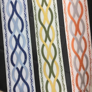 3 Stück Borte Jacquard Borte für Gardinen und Vorhänge, Brokatborte, Vorhangstoff Meterware, Meterware, Meterware