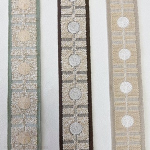 2.3&quot; 6cm Loop-pile Fabric Trim Tape,Tapestry Ribbon By the Yard,,Boho Style Trim,Drapery Trim