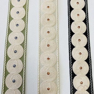 2.3&quot;6cm Cotton Linen Drapery Tape,Decorative Tape Trim for Curtains ,Border Trim By the Yard,Boho Curtain Trim