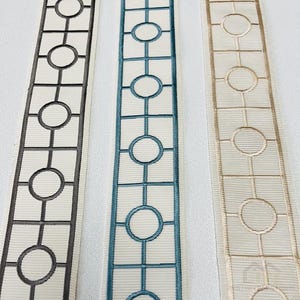 2.3&quot; 6cm Greece Curtain Trim ,Embroidery trim Decorative Trim for Curtains, Drapery Trim Tape ,Upholstry Trims By the Yard