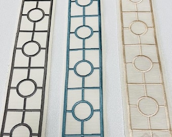 2.3" 6cm Greece Curtain Trim ,Embroidery trim Decorative Trim for Curtains, Drapery Trim Tape ,Upholstry Trims By the Yard