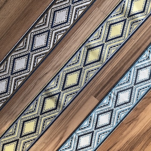 2.3“ 6cm Decorative Ribbon By the Yard, Geometric Border Trim Curtain Tape,Home Deco DIY Material,