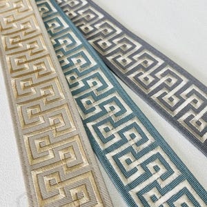 2.3&quot; 6cm Greece Curtain Trim ,Embroidery trim Decorative Trim for Curtains, Drapery Trim Tape ,Upholstry Trims By the Yard